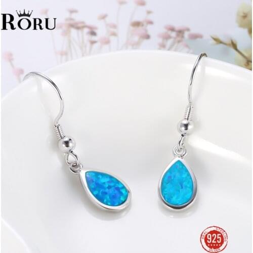 925 Sterling Silver Opal Natural Stone Earrings Women Korean Long Silver 925 Earrings Fashion 2020 Drop Wedding Jewelry