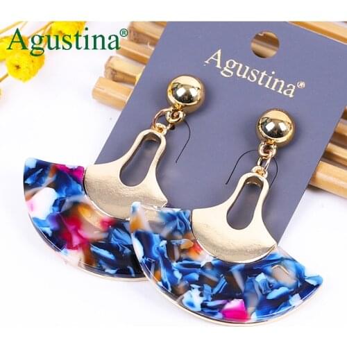 Agustin acrylic earrings fashion jewelry Drop earrings for women luxury korean earrings bohemian earings gold long earring boho