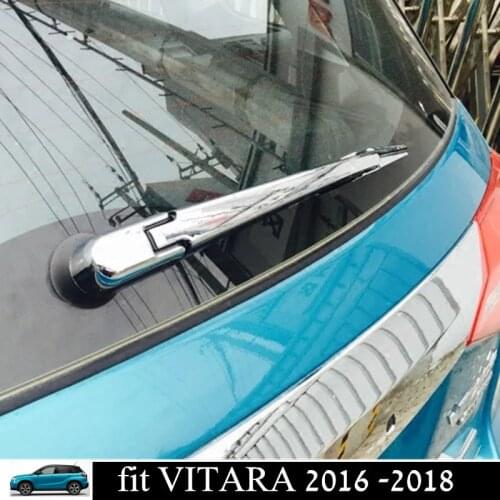 Car VITARA 2016 Rear Rain Wiper ABS Chrome Plated Rear Wiper Cover For SUZUKI VITARA