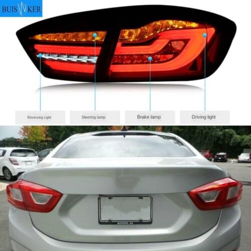 Car LED Tail Light Taillight For Chevrolet Cruze 2017 2018 Rear Running Light + Brake Light + Reverse Lamp + Dynamic Turn Signal