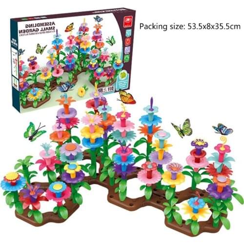 DIY Flower Garden Building Toys for Girls Gardening Pretend for Kids for Toddlers Educational Activity for Preschool