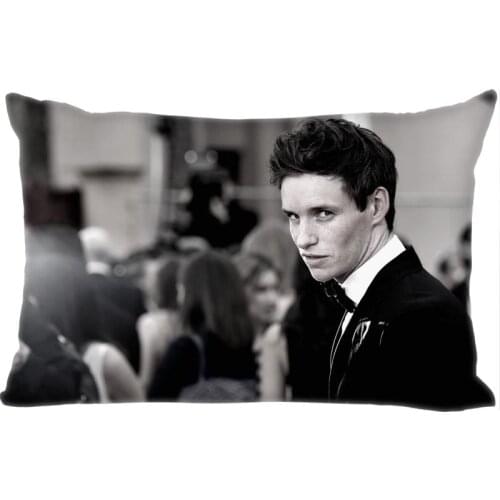 Hot Sale Eddie Redmayne Rectangle Pillowcase Custom Home textile Zipper Pillowcase Pillow Cover Size 45*35cm (one side) Print