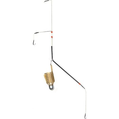 Fish King Fishing Lure Cage With Line Hooks Fish Bait Feeder Basket Holder Fishing Accessories Fishing Bait Traps