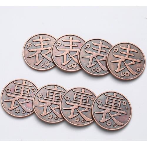 Kimetsu and Yaiba Kamado Tanjirou Copper Demon Slayer Tsuyuri Kanawo Coin Collections Cosplay Props Accessory