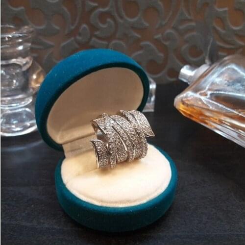 Luxury 925 Sterling Silver Charm Big Rings for Women Wedding Appointment Jewelry High Quality Lover Girlfriend Birthday Gift