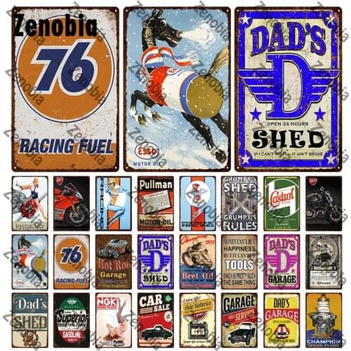 Metal Wall Stickers Vintage Tin Sign Plate Shabby Chic Garage Room Decoration Plaque Metal Painting Poster Man Cave Decoration