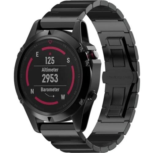 Garmin Fenix 5X Metal Watch Band Strap for Fenix 3/Fenix 3 HR/D2 charlie/Desent MK1 Stainless Steel Replacement Wrist Watchband