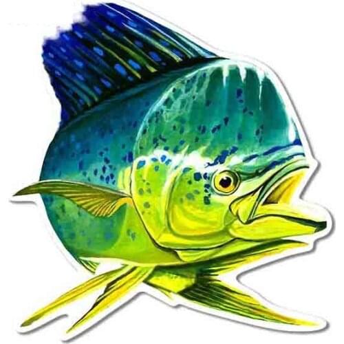 Mahi Mahi Fashion Decal Sunscreen Car Stickers Personality Graphics Refrigerator Decals Decoration Apply To Car Window Laptop