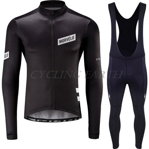 MORVELO Mens 2021 long sleeve Cycling Jersey Breathable Summer Set Racing Bike Cycling Suit MTB Bicycle Cycling Clothing