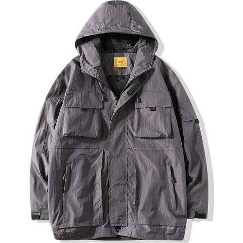 Men Autumn Casual Loose Large Size Windproof Pilot Jacket Brand 2021 Springsolid Trendy Man Color Windbreaker Jackets Coat Men