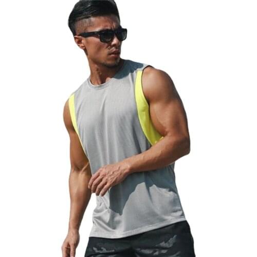 2021Summer Mens Vest Sleeveless Quick-drying Running Sports Loose Casual Vest Mens Tank Top Mens Tops Gym Clothing Men Vests