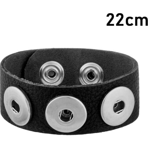 New Fashion 18mm Genuine leather Snap button bracelet DIY Jewelry MD328