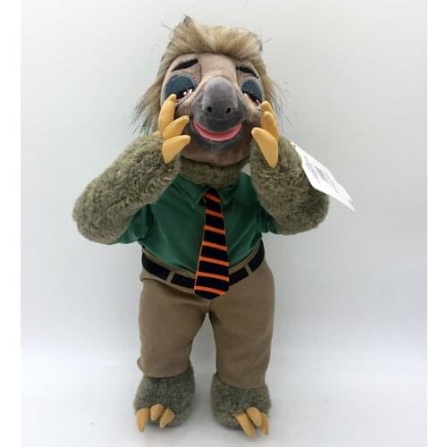 Original Disney Movie Zootopia Cartoon Characters Sloth Plush Stuffed Toy Dolls 40cm Kawaii Kids Christmas Gift