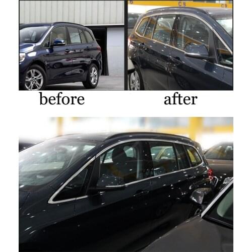 Stainless steel Exterior Window Sill Lid Trims for bmw 216i 218i 220i 225i 225xe 216d 218d 220d 2015 2016 2017 2018 Car Styling