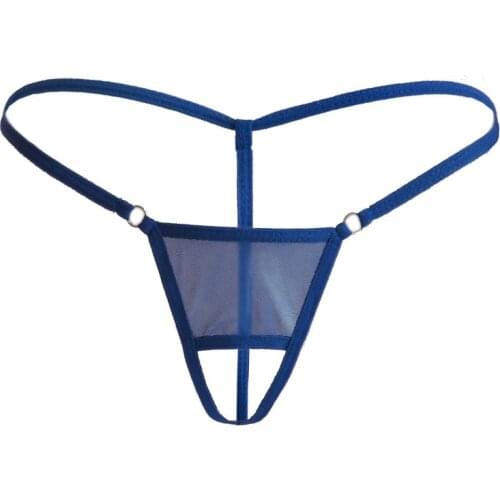 Sexy Mens G-Strings Low Rise Crotchless Underwear Thong Solid Color buttocks Hollow Briefs Male Underpants Jockstrap Panties