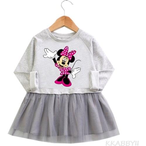 Minnie Mickey Mickey Mouse Foreign Trade Girl Dress Cartoon Little Girl Cotton Net Baby Skirt