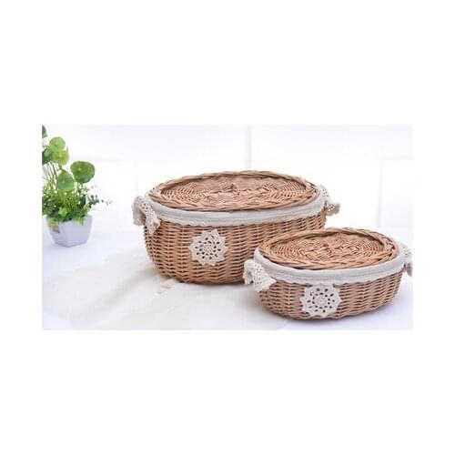 Wicker Storage Basket Garden Rattan Storage Basket Storage Basket Creative Storage Basket