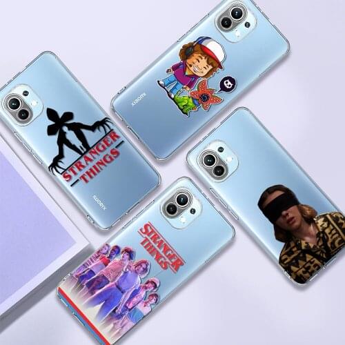 TUP Clear Case for Xiaomi Mi Poco X3 NFC M3 F3 11 10T Pro Note 10 Lite 9T Transparent Soft Phone Cover Stranger Things Fashion
