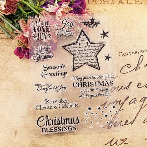 PANFELOU 10.5x15cm Easter stars Transparent Clear Silicone Stamp/Seal for DIY scrapbooking/photo album clear stamp sheets