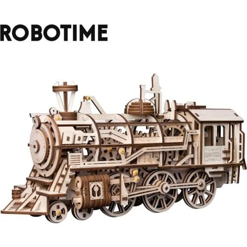 Robotime 4 Kinds DIY Laser Cutting 3D Mechanical Model Wooden Model Building Block Kits Assembly Toy Gift for Children Adult