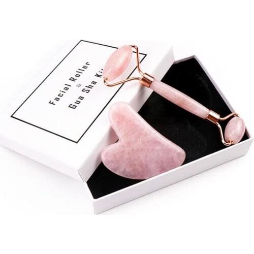 Jade Roller Massager Face Lifting Tool Natural Facial Massage Roller Stone Anti Wrinkle Skin Care Set Box Dropshipping 40#8