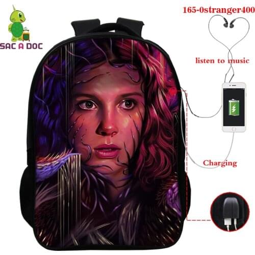 Mochilas 3d Print Stranger Things Backpack Boy Girl Travel Bag Children School Bags Book Bag Women Teenager Fashion Shoulder Bag