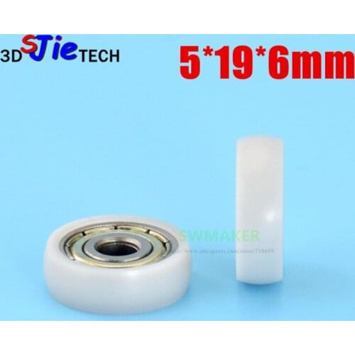5*19*6mm R type spherical wheel , Plastic pulley, 625zz bearing rolling, drawer showcase POM wrapped plastic wheel