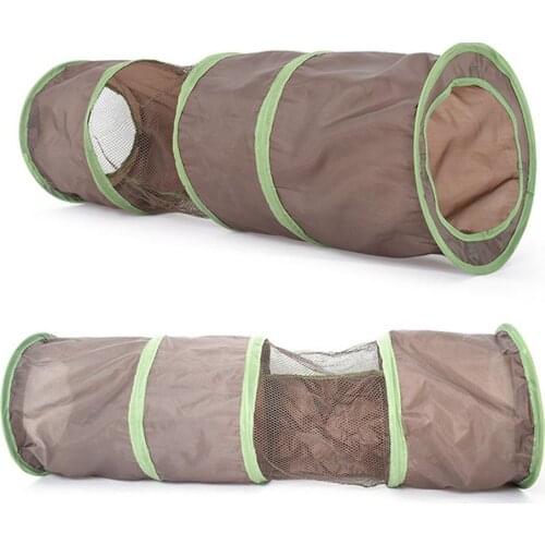 Foldable Cat Tunnel 2 Holes Play Tubes Pet Bed Cat Toy Collapsible Channel Four Seasons Universal Funny Folding Tent Cat Toy