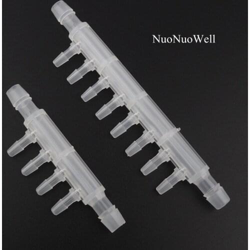 3pcs 8-4mm PP Side 6ways 10ways Hose Connectors Aquarium Fish Tank Air Pump Aerator Adapter Micro Irrigation Pipe Pagoda Joints