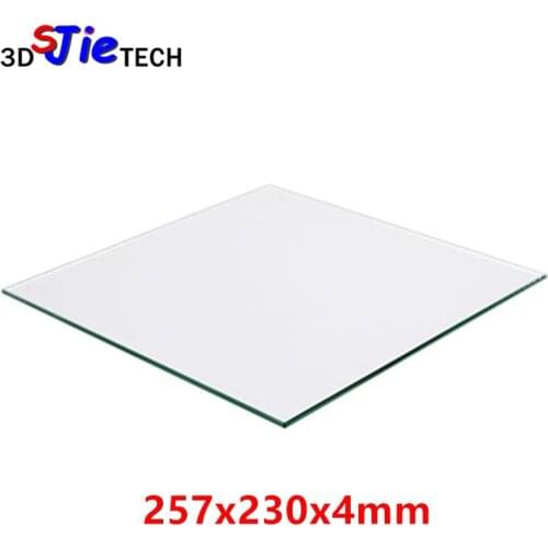 257x230x4mm Ultimaker 2 Glass Build Plate Print high Borosilicate Table Glass for Heated Bed 3D printer parts