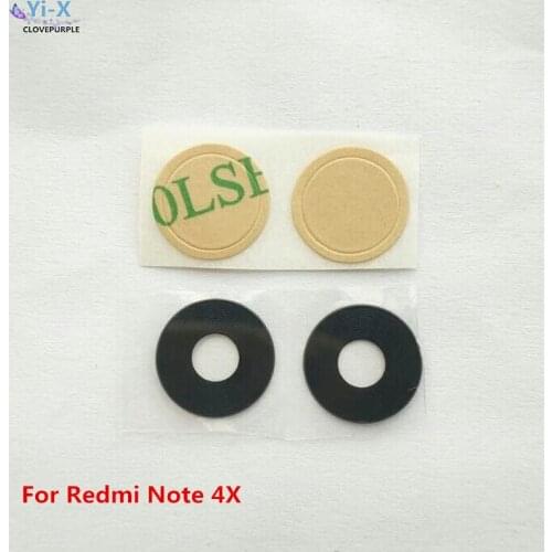 2PCS New Rear Back Camera Glass Lens Replacement Parts for Xiaomi Redmi Note 4X