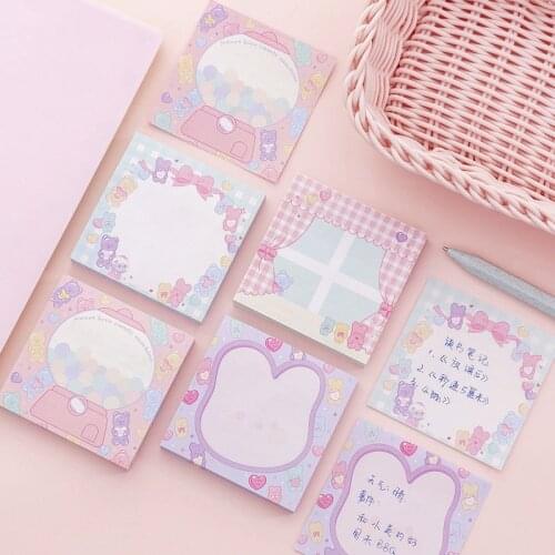 Pink Girl ins Style Memo Pad N Times Sticky Notes Memo Notepad cute planner stickers Bookmark Stationery