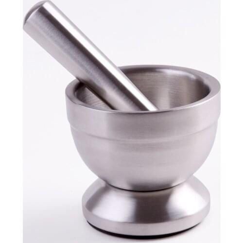 Thickening stainless steel mortar and pestle garlic milling device mortals dismembyator