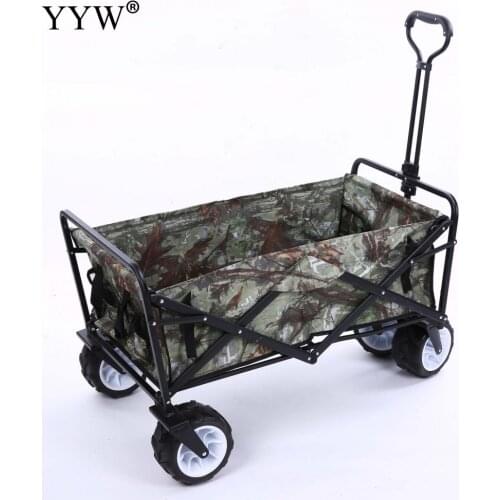 Forklift 4 Wheel Heavy Duty Folding Bag Home Garden Trolley Cart Foldable Wagon Hand Pull Wheelbarrow Camp Trolley Wheels