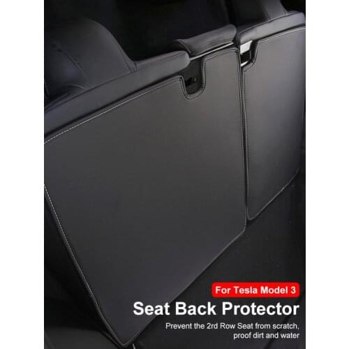 2rd Row Seat Back Protector Odorless Comfortable Protection Pad with Split Design Car Seat Decoration Cushion For Tesla Model 3