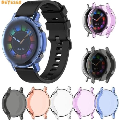 TPU Protective Case For Huawei Watch GT2 42/46mm Smartwatch Cover Bumper Protector Full Coverage Watch Screen Protection Frame