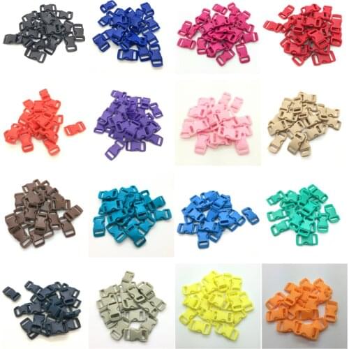 10pcs/lot 3/8" 10mm Wide Contoured Side Release For Paracord Bracelet Plastic Buckle Pick color