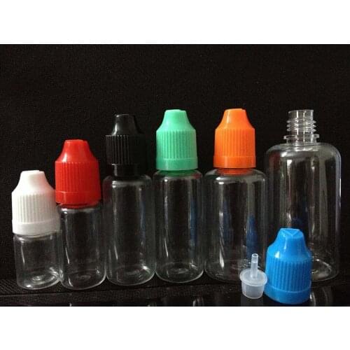Free shipping Clear PET 15ml Plastic Liquid Dropper Bottle Childproof Cap With Long Thin Tip eye dropper e liquid oil bottle