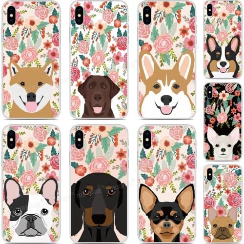 Tpu Soft Silicone Dog Flower Floral Cover Cases For Blackview A80 A60 BV9600 BV6300 Pro Phone Case Back Protective Cover Fundas