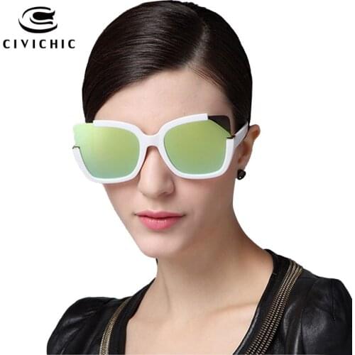 CIVICHIC Retro Square Gafas Cats Eye Sunglasses Woman HD Mirror Glasses UV400 Eyewear Classic Oculos De Sol Lunettes Soleil E138