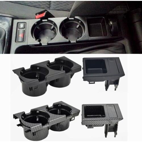 For BMW E46 3SERIES 1999-2006 Dual Hole Car Styling Front Center Console Storage Box Coin + Cup Drink Holder 51168217957