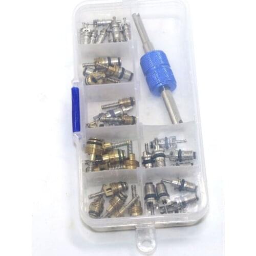 Hot 39x R12 R134A Car Air Conditioning A/C Tire Valve Stem Core Remover Tool Kit A6HB