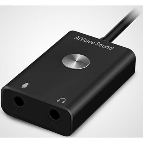 AI Assistant Smart Voice Translator Search Support 24 Languages USB Adaptor AI Voice to Text Sound Card