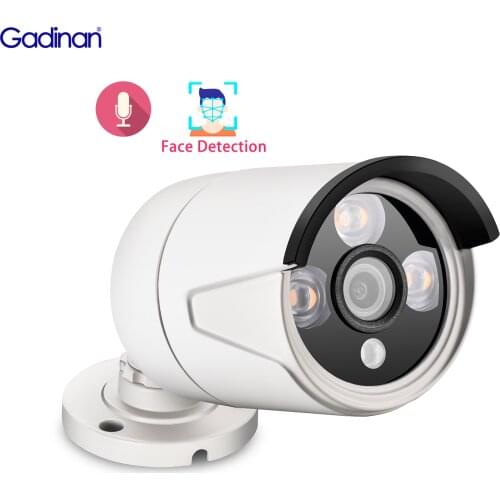 Gadinan 5MP SONY IMX335 Face Detection 3MP 1080P IP Network Camera H.265AI IP66 Waterproof Outdoor Metal Bullet Camera POE