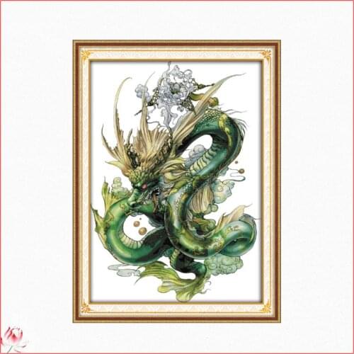 Joy Sunday Green Dragon Painting By Number Animals Drawing On Canvas HandPainted Art Gift DIY Pictures By Number Home Decor
