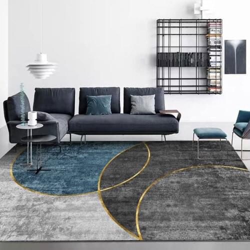 Nordic Ins Carpet And Rugs Living Room American Tea Table Sofa Blanket Absorbent Non-slip Mat Print Geometric Carpet Large Size