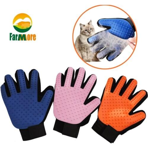 High Quality Pet Massage Glove Cat Dog Grooming Glove Deshedding Brush Pet Tool Bath Brush Shower Grooming Comb