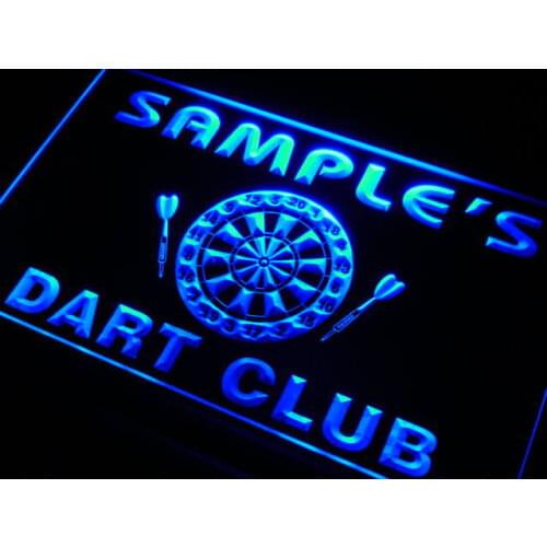 Ts-tm Name Personalized Custom Dart Club Bar Beer Neon Light Signs with On/Off Switch 7 Colors 4 Sizes