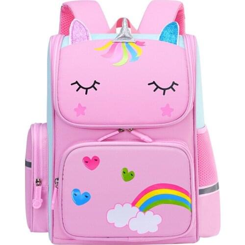 New Kawaii Cute Cartoon Baby Girls Boys Children Pink School Book Bags Bagpack Schoolbags Kids Teenagers Student Backpacks