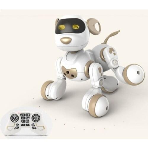 Child educational learning toy remote control rc robot pet dog rc dog toy with led light speaking talking with child singing toy